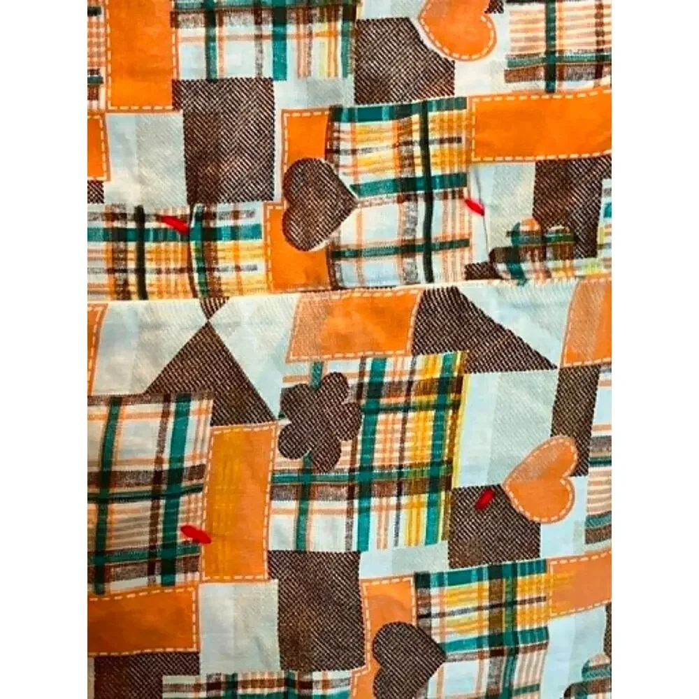 C1960 Patchwork Quilt with Great Patterns 70x56